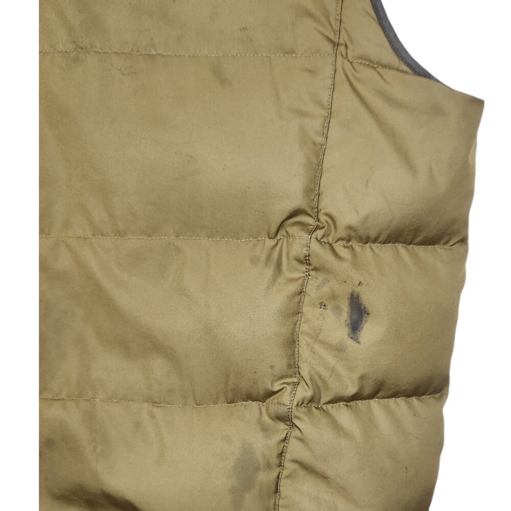 Eddie Bauer 650 Down Puffer Vest Mens XL Brown Gold Full Zip Insulated Quilted - Picture 7 of 14